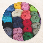 Stränge des Garns Runder Pappuntersetzer (Vorderseite)