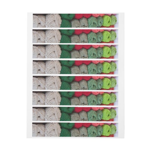 Stränge des Garns Rundum-Adressaufkleber (Bogen)