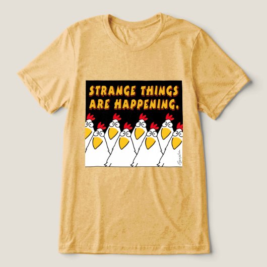 STRANGE DINGE SIND EREIGNIS Sandra Boynton Tri-Blend Shirt (Design Vorderseite)