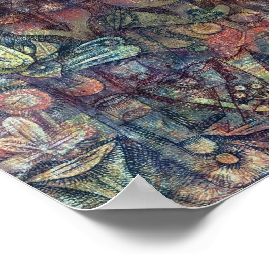 Strange Garden : Paul Klee 1923 Poster (Ecke)