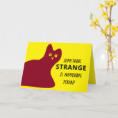 "STRANGE" GEBURTSTAGSKARTE KARTE (Gelbe Blume)