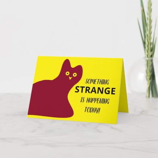 "STRANGE" GEBURTSTAGSKARTE KARTE (Vorderseite)