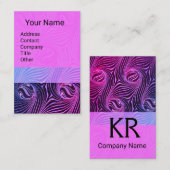 STRANGE KREISE UND WIRBEL Rosa Schwarz Abstrakt Visitenkarte (Vorne/Hinten)
