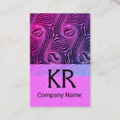 STRANGE KREISE UND WIRBEL Rosa Schwarz Abstrakt Visitenkarte (Rückseite)