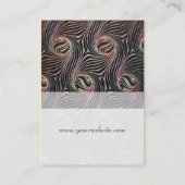 STRANGE KREISE UND WIRBEL Weißbraun Abstrakt Visitenkarte (Rückseite)