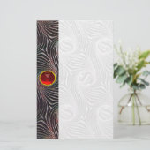 STRANGE KREISE,WIRBEL,Red Ruby Gemstone Briefpapier (Stehend Vorderseite)