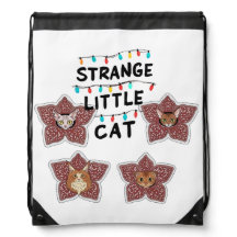 Strange Little Cat - Cute Cats in Flower Design