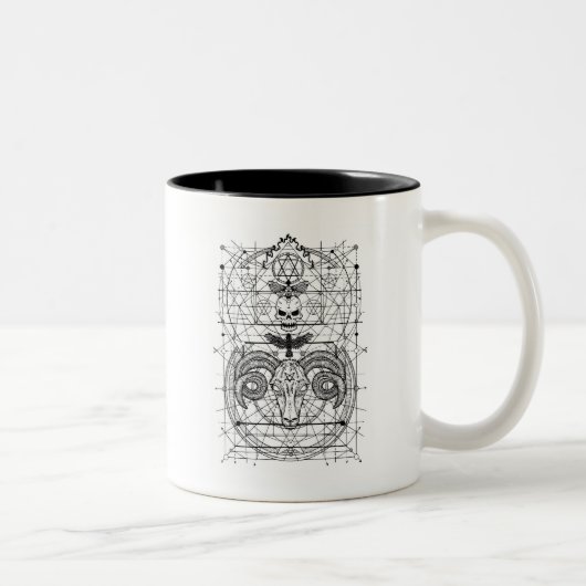 Strange Magic Circle Sigil Chaos Magic Witchcraf Zweifarbige Tasse (Rechts)
