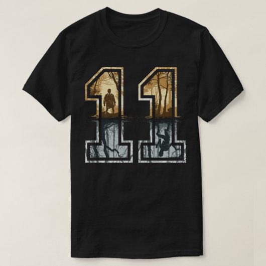 Strange Number 11 Goldsilber T-Shirt (Design vorne)