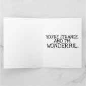 STRANGE UND WUNDERSCHÖNE BEZIEHUNGEN GIANT ROMANCE KARTE (Innenseite)