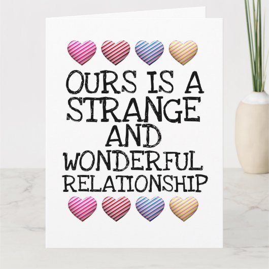STRANGE UND WUNDERSCHÖNE BEZIEHUNGEN GIANT ROMANCE KARTE (Vorderseite)