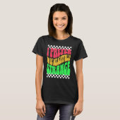 Strange Weird Friends Humorous Odd Checkerboard Re T-Shirt (Vorne ganz)