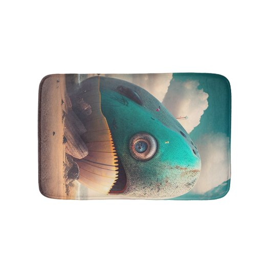 Strange Whale Badematte (Vorderseite)