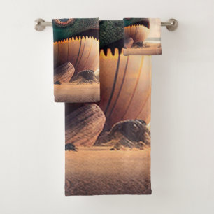 Strange Whale Badhandtuch Set
