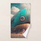 Strange Whale Badhandtuch Set (Handtuch)
