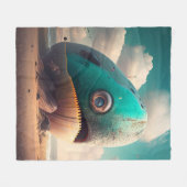 Strange Whale Fleecedecke (Vorderseite (Horizontal))