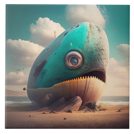 Strange Whale Fliese (Vorderseite)