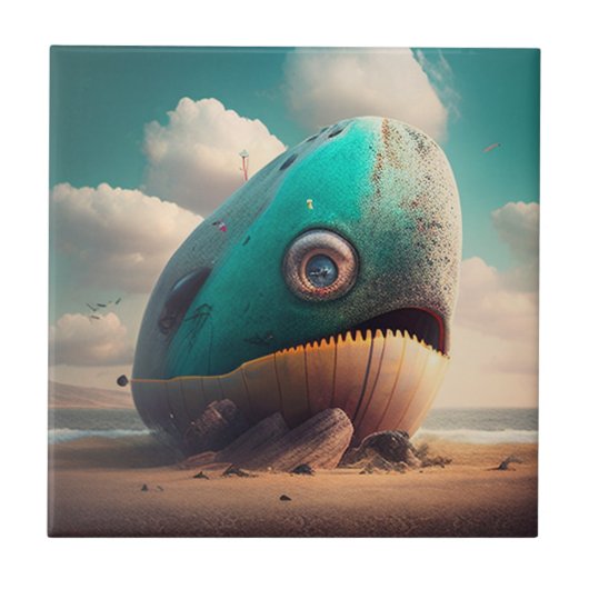 Strange Whale Fliese (Vorderseite)