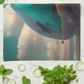 Strange Whale Geschirrtuch (Gefaltet)