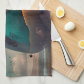 Strange Whale Geschirrtuch (Viertel Falte)