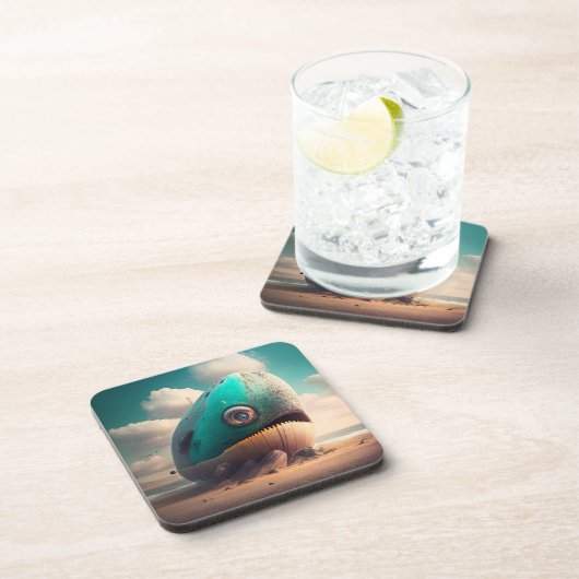 Strange Whale Getränkeuntersetzer (Rechte Seite)