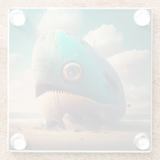 Strange Whale Glasuntersetzer (Rückseite)