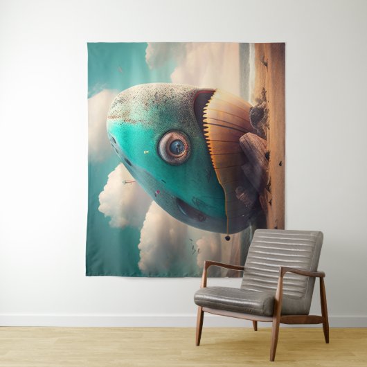 Strange Whale Wandteppich (Beispiel)