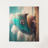 Strange Whale Wandteppich (Vorderseite)