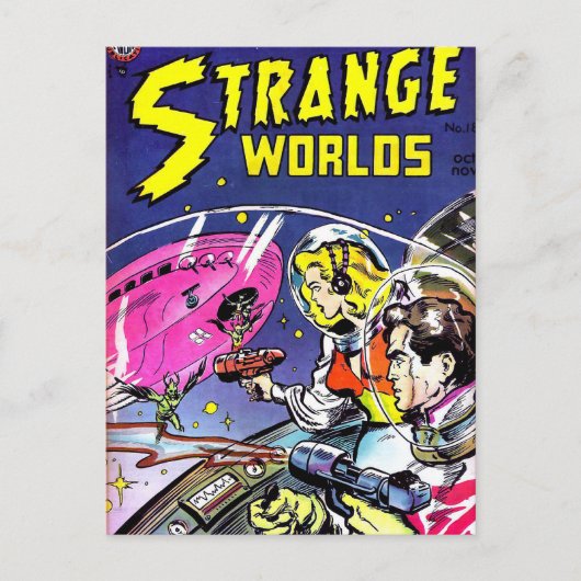 Strange Worlds Comic Book Postkarte (Vorderseite)