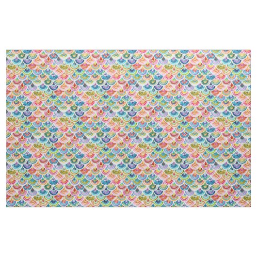 STRANGEBOW Rainbow Fish Scale Bold Print Stoff (Yard (91,4 cm))