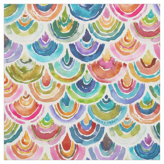 STRANGEBOW Rainbow Fish Scale Bold Print Stoff (Muster)
