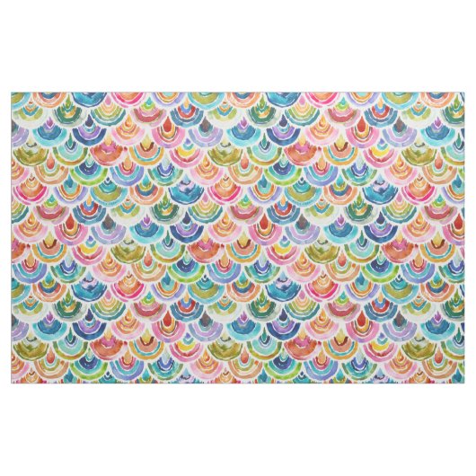 STRANGEBOW Rainbow Fish Scale Bold Print Stoff (Fat Quarter (45,7 x 55,9 cm))