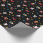 Strangeling Fairies & Butterflies (schwarz) Geschenkpapier (Ecke)