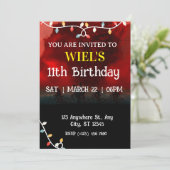 Stranger Birthday Invitation Eleven Theme Kids Einladung (Stehend Vorderseite)