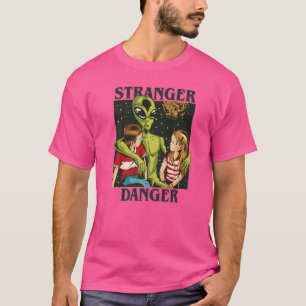 Stranger Gefahr Alien UFO Vintage Alien für Kinder T-Shirt