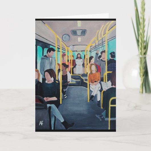 Stranger on the Bus Painting by Alfred Fox Karte (Vorderseite)