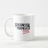 Stranger Things Friends Don't Lie Distressed Text  Kaffeetasse (Links)
