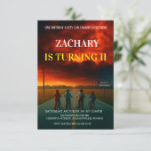 Stranger Things–Inspired Birthday Invitation Party Einladung (Stehend Vorderseite)