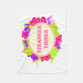 Stranger thinks quote in 80s tv show style fleecedecke