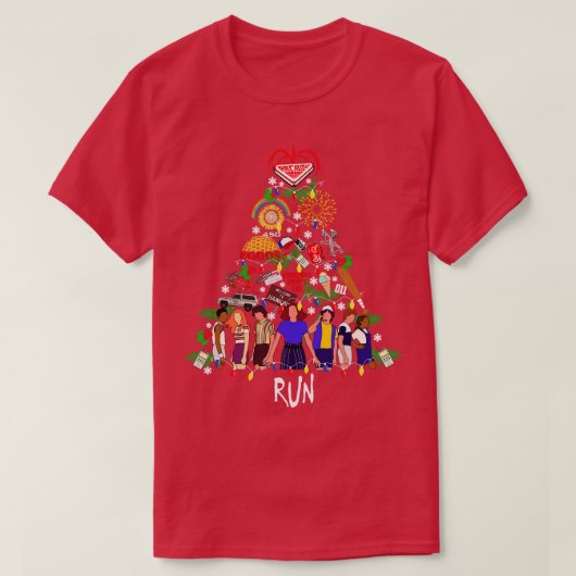 Stranger Weihnachtsbaum T-Shirt (Design vorne)