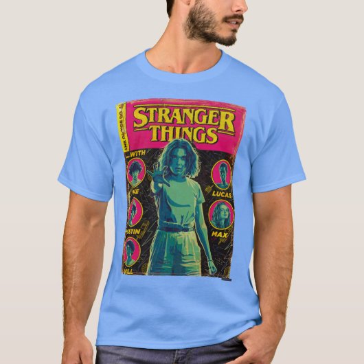 Strangerhings Group Shot Comic Cover funny T-Shirt (Vorderseite)