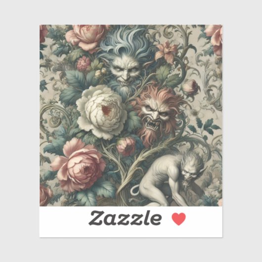 Strangers in the Park at Night – Gothic Victorian Aufkleber (Blatt)