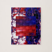 Strangieren | Rote und blaue Fraktal Kunst Puzzle (Vertikal)