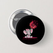 Strangweber Syndrome Awareness Niedlich Elephant S Button (Vorne & Hinten)