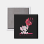 Strangweber Syndrome Awareness Niedlich Elephant S Magnet (Vorderseite/Rückseite)
