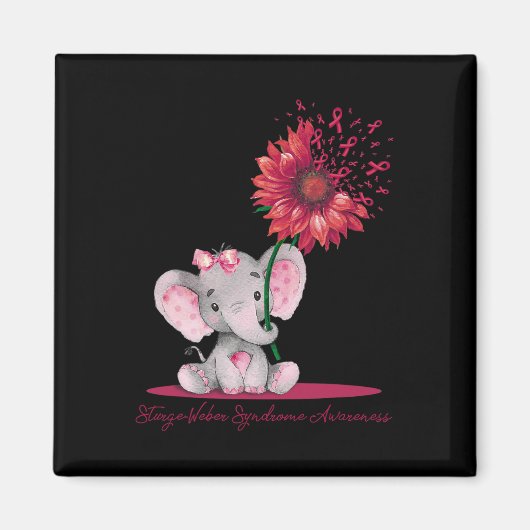 Strangweber Syndrome Awareness Niedlich Elephant S Magnet (Vorne)