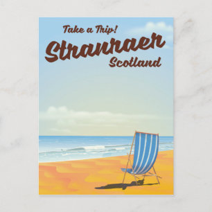 Stranraer Scotland Vintage Reiseplakat Postkarte
