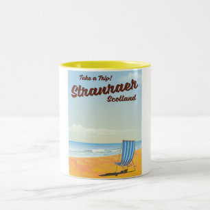 Stranraer Scotland Vintage Reiseplakat Zweifarbige Tasse