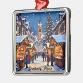Strasbourg, France Christmas Market Holiday Ornament Aus Metall (Links)