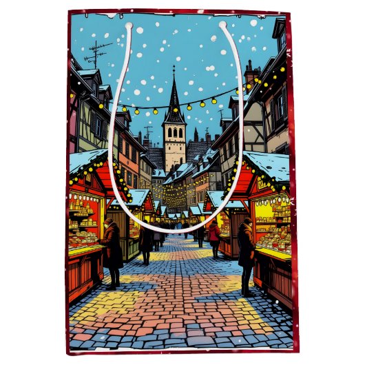 Strasbourg, France Christmas Mittlere Geschenktüte (Vorderseite)